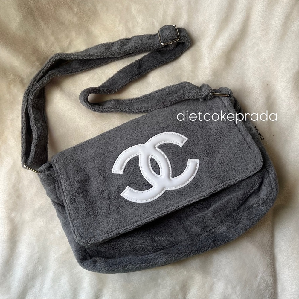 Authentic Chanel Terrycloth Makeup Bag